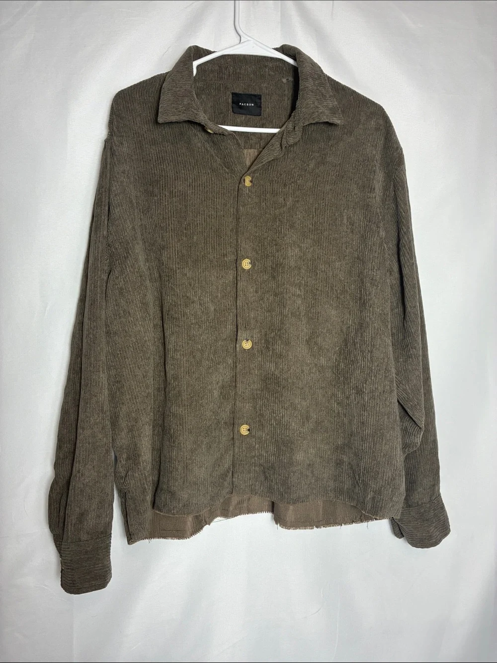 PacSun Relaxed Oversized Corduroy Shirt Jacket in Brown Men’s Medium